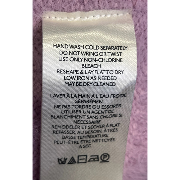 FREE PEOPLE FRAGRANT LILAC PURPLE HARRISON BUNNY CREW FUZZY SOFT SWEATER SZ S - Picture 6 of 7